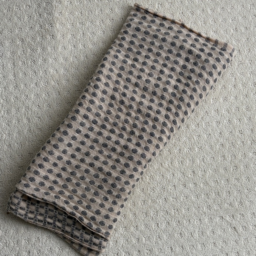 Anthropologie Gray Polka Dot infinity Scarf
